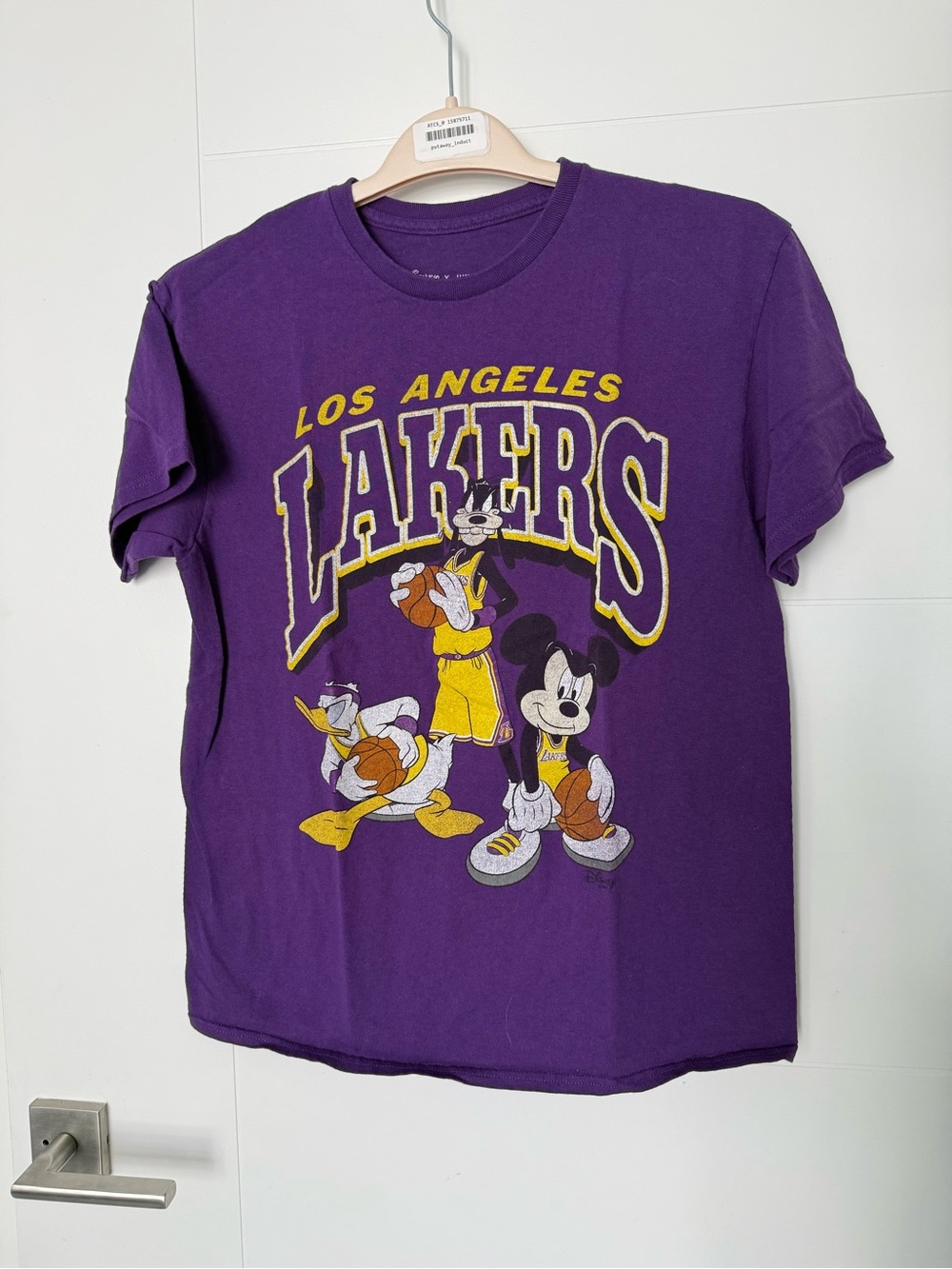 Disney Purple Los Angeles Lakers Graphic Tee with Mickey, Donald & Goofy